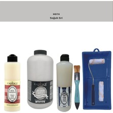 Cadence Banyo Mutfak -  Multi H - 074 Soğuk gr i 2000 ml Parlak Yüzey Ast 500 ml Taş Vernik 500 ml  Satenruloset
