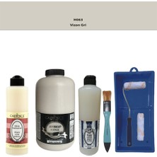Cadence Banyo Mutfak -  Multi H - 063 Vizon gr i 2000 ml Parlak Yüzey Ast 500 ml Taş Vernik 500 ml  Satenruloset