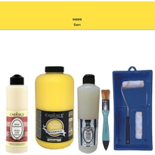 Cadence Banyo Mutfak -  Multi H - 009 Sarı 2000 ml Parlak Yüzey Ast 500 ml Taş Vernik 500 ml  Satenruloset