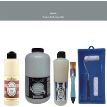 Cadence Banyo Mutfak -  Multi H - 058 Koyu Arduvaz gr i 2000 ml Par Yüzey Ast 500 ml Taş Vernik Mat 500 ml  Satenruloset