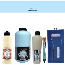 Cadence Banyo Mutfak -  Multi H - 035 Bebek Mavi 2000 ml Par Yüzey Ast 500 ml Taş Vernik Mat 500 ml  Satenruloset