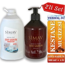 Simav Synaus Kestane Özlü ve Termal Sulu Sıvı Sabun 2'li Set - 4 lt + 500 ml