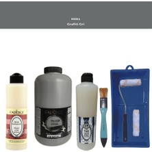 Cadence Banyo Mutfak -  Multi H - 081 gr afiti gr i 2000 ml Par Yüzey Ast 500 ml Taş Vernik Mat 500 ml  Satenruloset