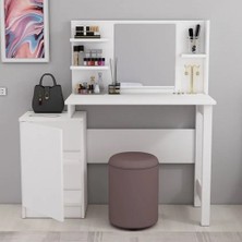 BMdekor Makyaj Masası Cenny Aynalı Takı Kutulu