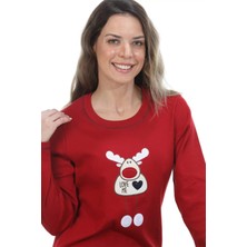 Etoile Pamuklu Kadın Pijama Takımı Kırmızı