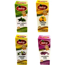 Defne Doğa Sivilce - Akne Cilt Bakım Yağı Seti - Çay Ağacı, Jojoba, Lavanta, Limon