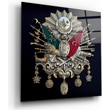 MiraLive Osmanlı Devlet Arması Cam Tablo