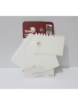 Renkli Çiçekler 3 Lü Hamur Kesme Şekillendirme ve Hamur Kazıma Aparatı Hamur Kazıyıcı