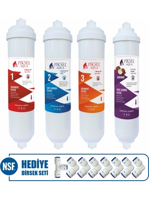 Piksel Aqua Su Arıtma Cihazı 4' lü Filtre Seti Ön Filtreler ve Tatlandırıcı