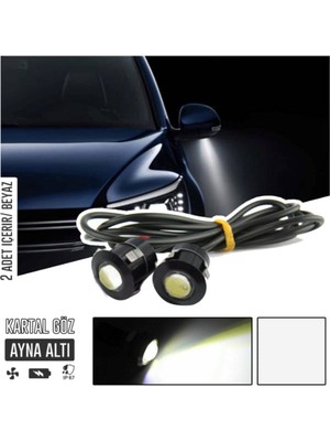 Kartal Göz LED Ayna Altı LED Eagle Eye Civatalı Beyaz Renk 18MM