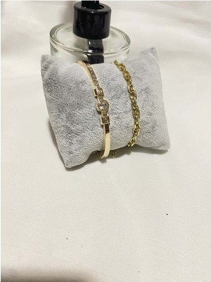 Bers Aksesuar Kadın Altın Kaplama Orijinal Faturalı Kombin Bileklik Seti