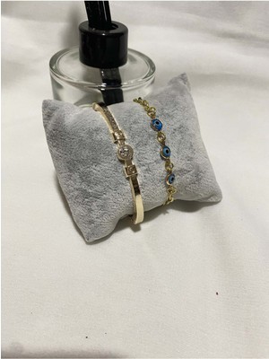 Bers Aksesuar Kadın Altın Kaplama Orijinal Faturalı Kombin Bileklik Seti