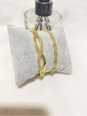 Bers Aksesuar Kadın Altın Kaplama Orijinal Faturalı Kombin Bileklik Seti