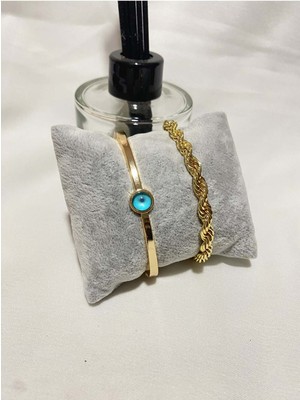 Bers Aksesuar Kadın Altın Kaplama Orijinal Faturalı Kombin Bileklik Seti