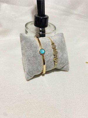 Bers Aksesuar Kadın Altın Kaplama Orijinal Faturalı Kombin Bileklik Seti