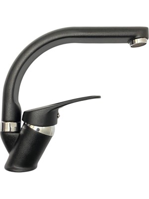 Kca Armatür Kca Siyah Krom Banyo Lavabo Bataryası Çeşmesi Musluğu Çift Su Girişli