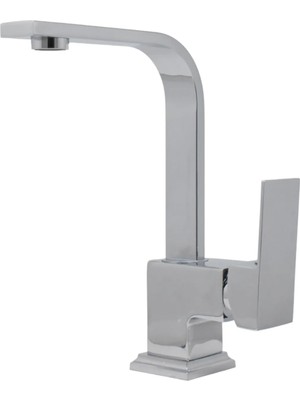 Kca Armatür Kca Krom Kare Lüx Ağır Gövde Banyo Lavabo Bataryası