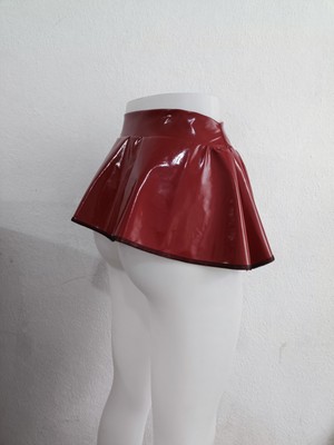 Nyc Giyim Rugan Kırmızı Mini Etek