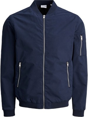 Jack & Jones Büyük Beden Lacivert Erkek Bomber Ceket 12173990