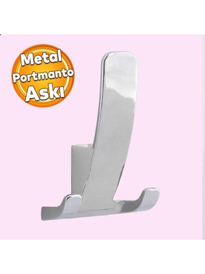 Badem10 Apex Metal Portmanto Askı Vestiyer Duvar Dolap Elbise Askısı Krom Mobilya Kapı Askılığı Aparatı