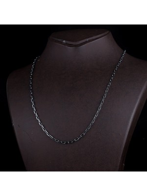 Takı925 925 Ayar Gümüş Oksitli Forse Model Erkek Zincir