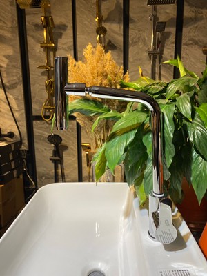 İsaoğlu Yapı Mutfak Bataryası Teleskopik Evye Musluğu 360 Derece Hareketli Başlık Gümüş Evye Musluğu