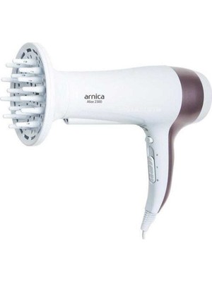 Arnica Alize 2300 Saç Kurutma Makinesi 2300 W 2 Kademe Hız Ayarı ile Beyaz Renk Profesyonel Kullanım
