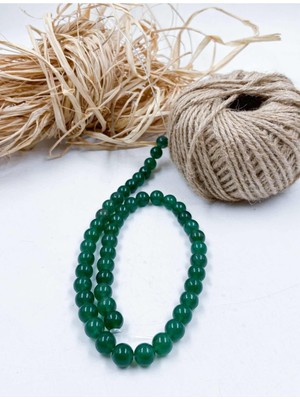 NehirTaş Sertifikalı   Akik Küre Kesim 8 mm Doğal Taş Dizi