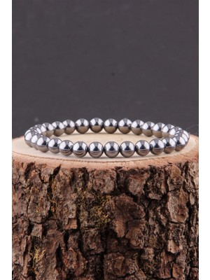 NehirTaş Sertifikalı   Trehartz Doğal Taş Bileklik 8 mm