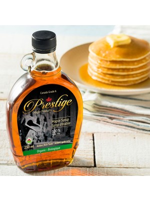 Prestige Akçaağaç Maple Şurubu 250 ml (330 Gr) – En Yüksek Kalite - Amber Canada Grade A Maple Syrup