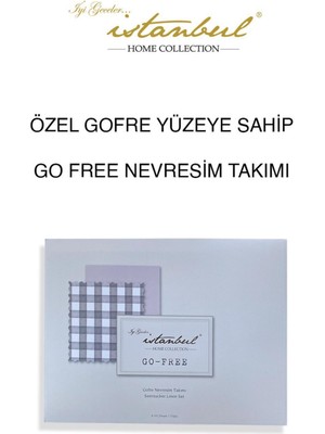 İyi Geceler İstanbul Go Free Tek Kişilik Nevresim Takımı Mavi