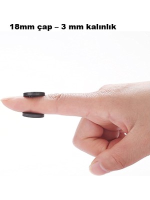 Hdg 18X3 mm Yuvarlak Mıknatıs, Çok Amaçlı, Süsleme Mıknatısı, Ferrit Magnet -Kokulu Taş-Nişan Mıknatısı