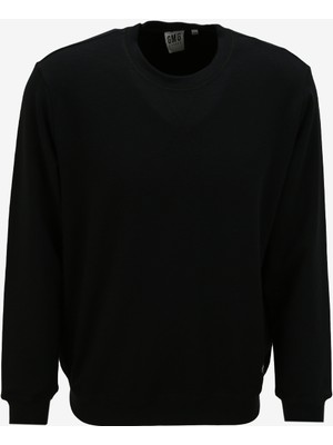 Gmg Fırenze Siyah Erkek Dik Yaka Slim Fit Sweatshirt GU23MFW08023