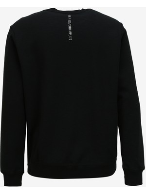 Gmg Fırenze Siyah Erkek Dik Yaka Slim Fit Sweatshirt GU23MFW08023