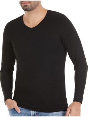 Yıldız Çamaşır Yıldız Erkek Bambu Uzunkol V Yaka T-Shirt Q485