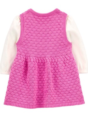 Carter's Kız Bebek 3'lü Elbise Set Pembe