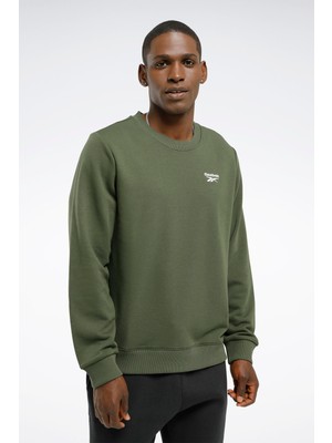 Reebok Rı Ft Left Chest Crew Yeşil Erkek Sweatshirt