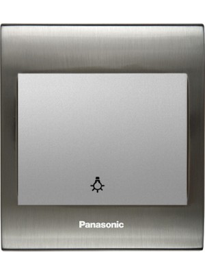Panasonic Viko Panasonic Thea Blu Light Anahtar, Çerçeve Inox+Beyaz, Kapak Metalik Beyaz
