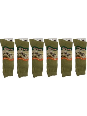 Mrc Tactical 6'lı Askeri Kışlık Havlu Çorap Yeşil-Haki