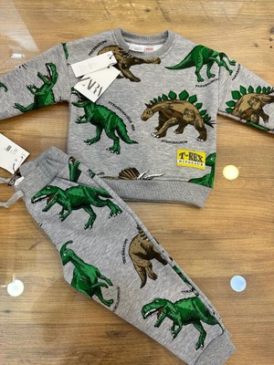 Orca Kids Fashion 1 - 6 Yaş Aralığı Polarlı T - Rex Eşofman Takımı