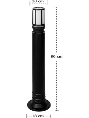 Ucuz Geldi Galata Kafesli 80 Cm Set Üstü Bahçe Direk Lambası Zita Bahçe Aydınlatması  220V