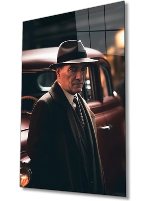 MiraLive Yapay Zeka Atatürk Portresi Cam Tablo Ev ve Ofis Duvar Dekoru