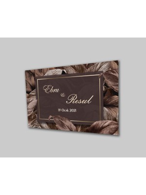 MiraLive   Düğün Nişan Tarih Cam Tablo