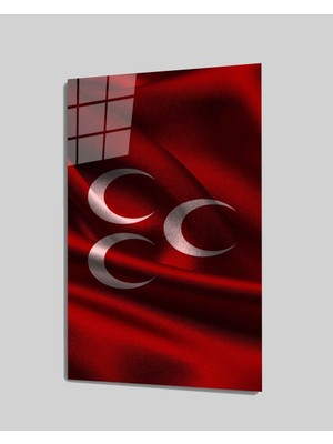 MiraLive   Türklük  3hilal Cam Tablo