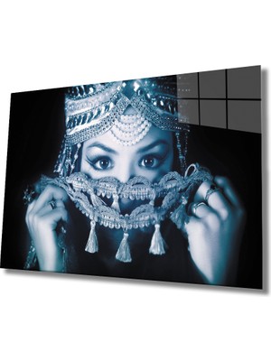 MiraLive  Kadınlar Gözler Cam Tablo Women Eye