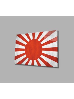 MiraLive  Eski Japon  Bayrağı Cam Tablo Old Japanese Flag