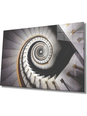 MiraLive  Geometrik Merdiven Mimari Cam Tablo Stairs