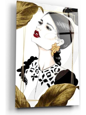 MiraLive   Kadın Silüeti Cam Tablo