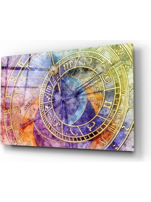 MiraLive   Saat  Desenli Cam Tablo