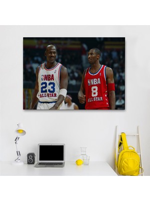 MiraLive Michael Jordan ve Kobe Bryant Kanvas TABLO-5153